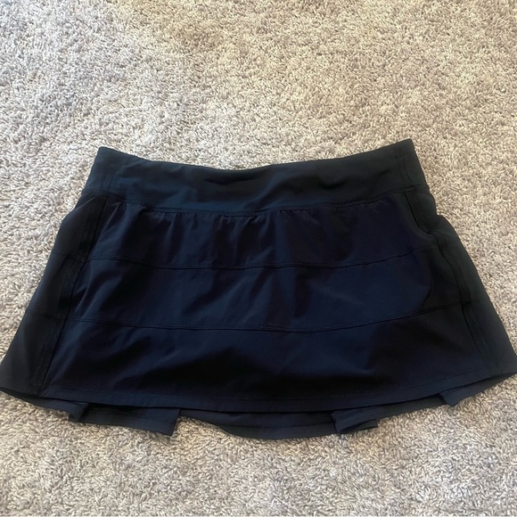 {Lululemon} Black Mid-Rise Pace Rival Skort - Picture 3 of 12